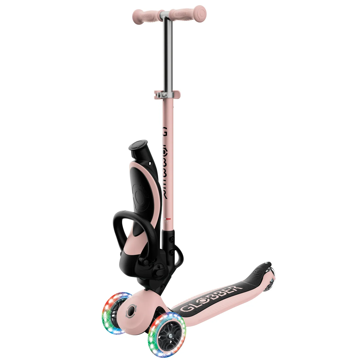 Globber GO-UP Flip Lights sparkcykel 3in1 sadel