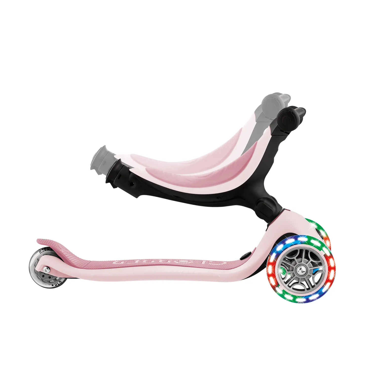 Globber Go Up Active Lights 360 sparkcykel föräldrastyr
