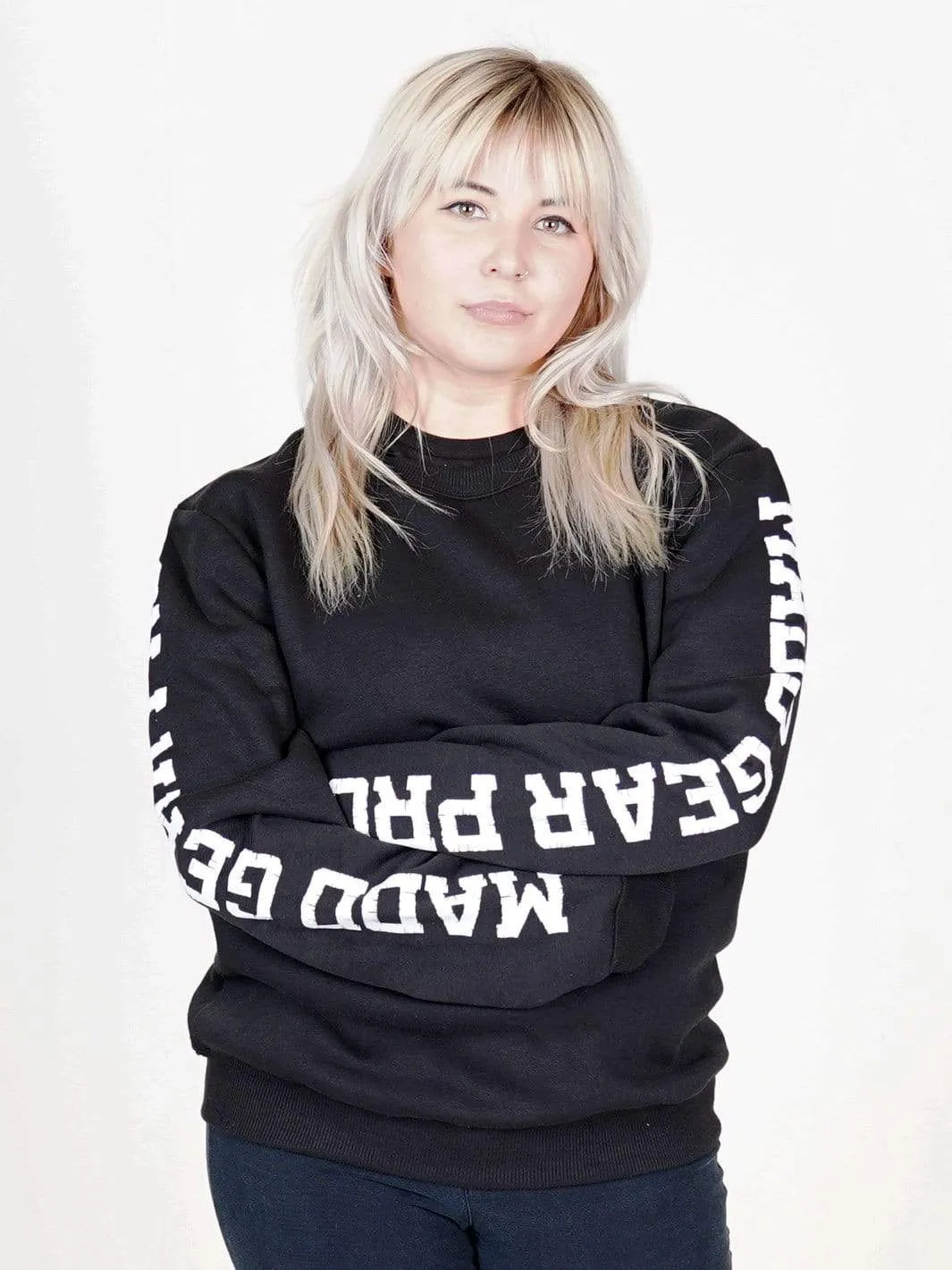MGP Crew Neck sweatshirt svart bomullsmix