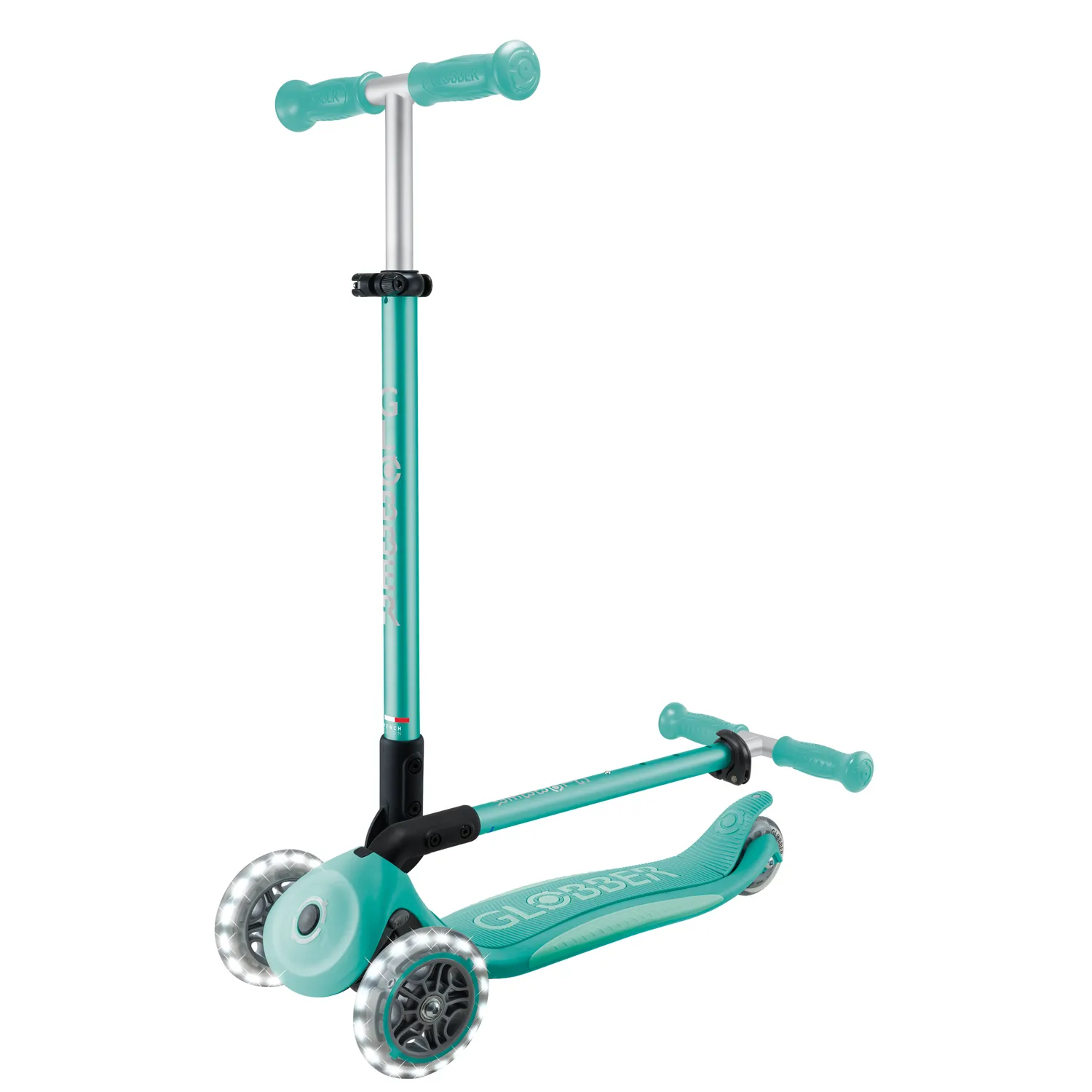 Globber Elite Lights sparkcykel barn 3-9 år lysande hjul
