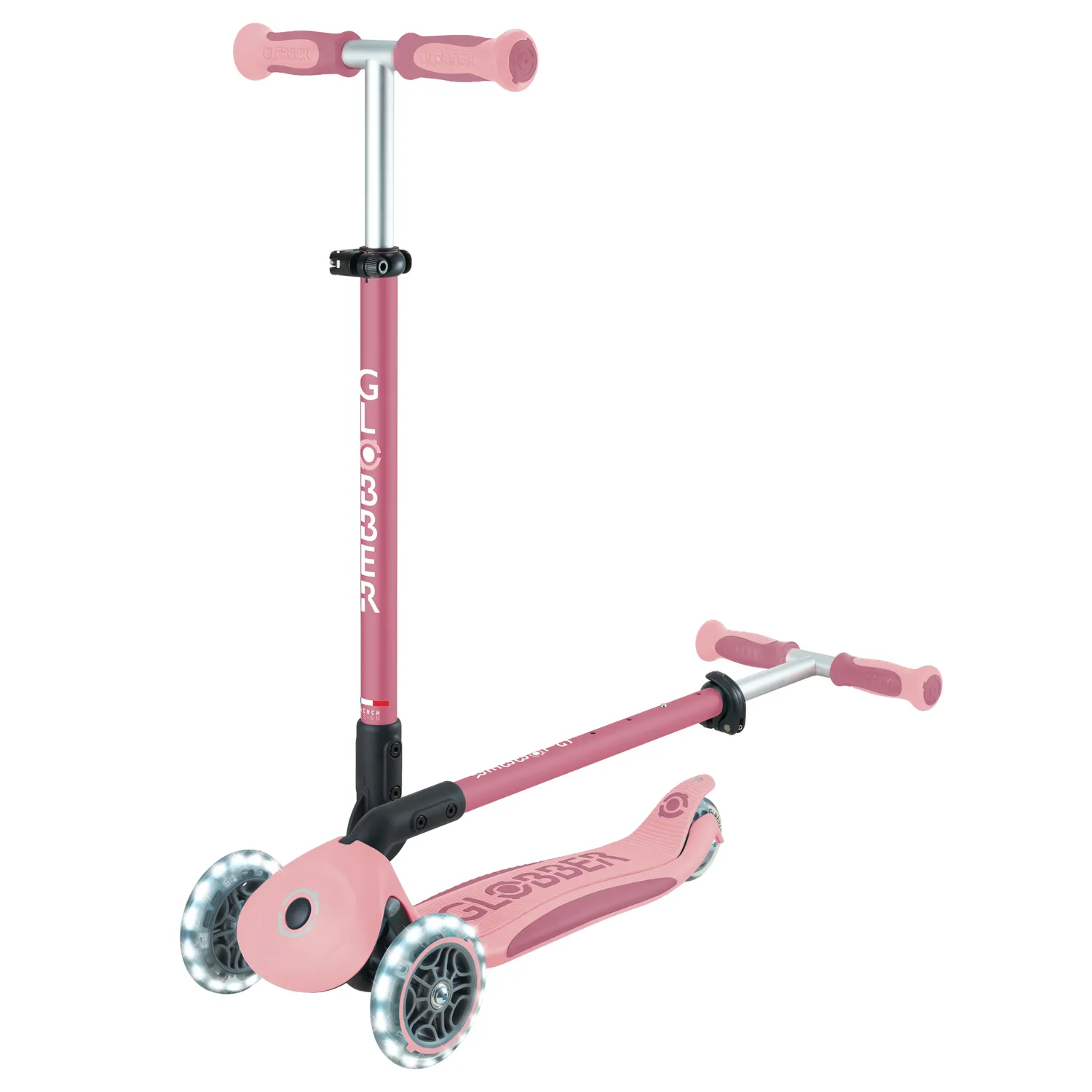 Globber Go-Up Deluxe Lights 360 sparkcykel sits