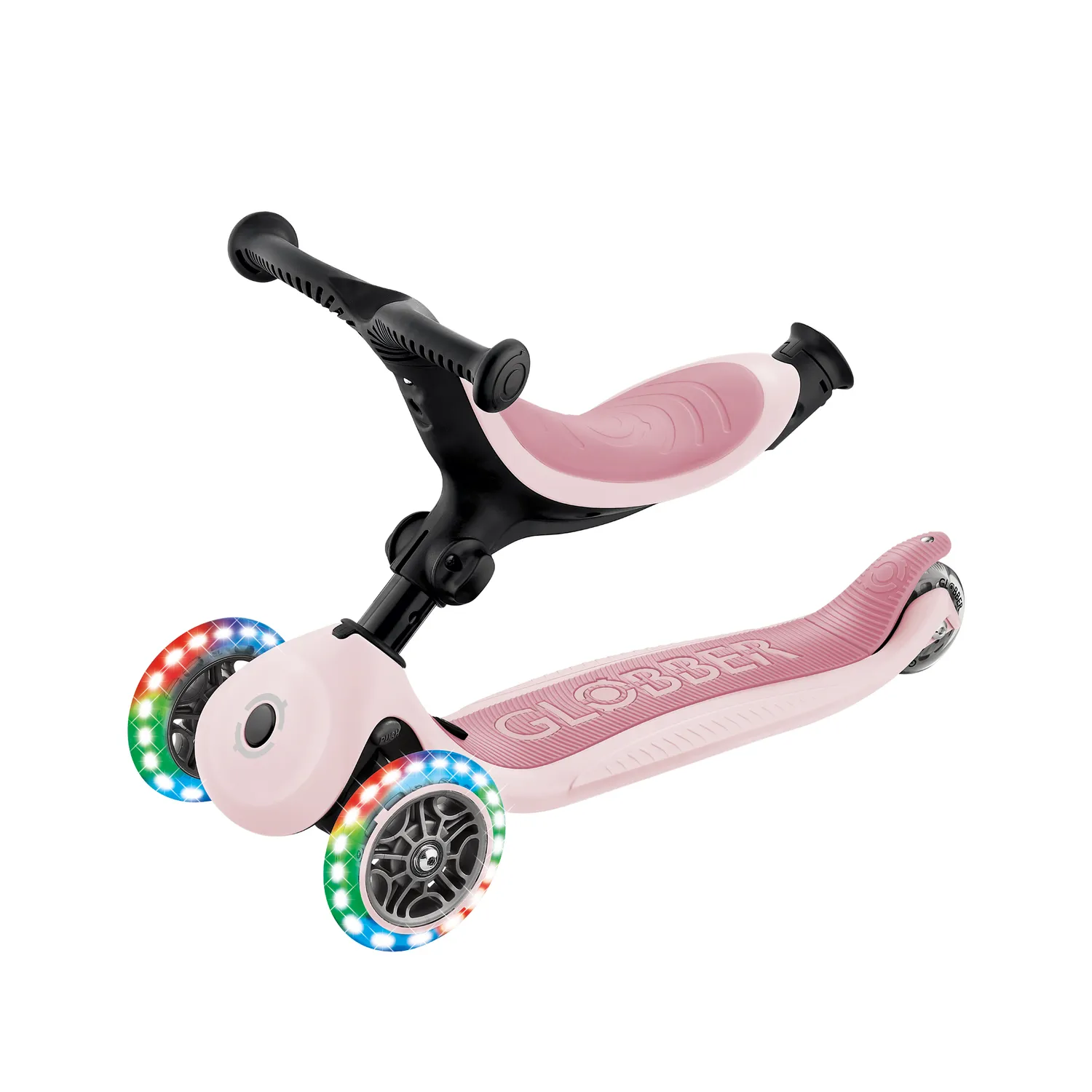 Globber Go Up Active Lights 360 sparkcykel föräldrastyr