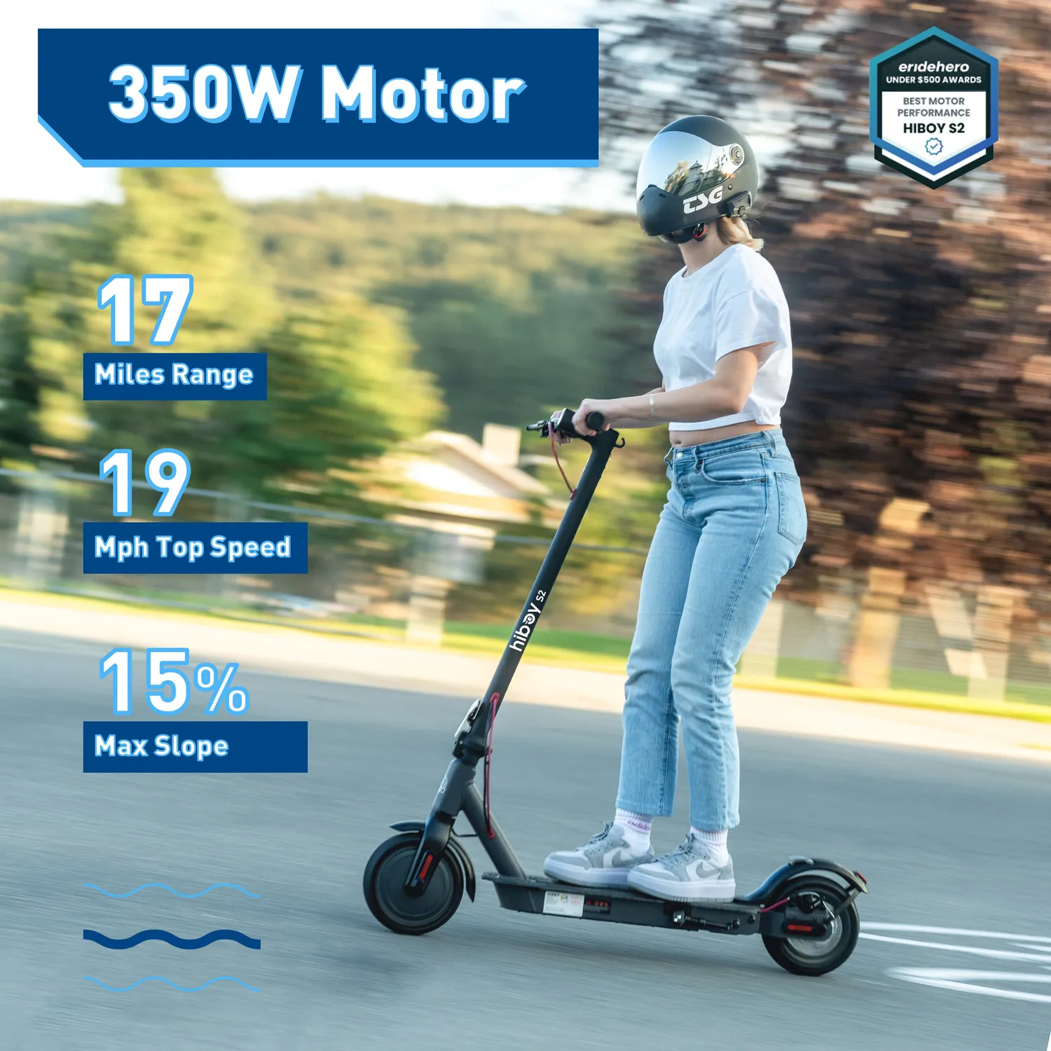Hiboy S2 elsparkcykel 350W 27 km räckvidd