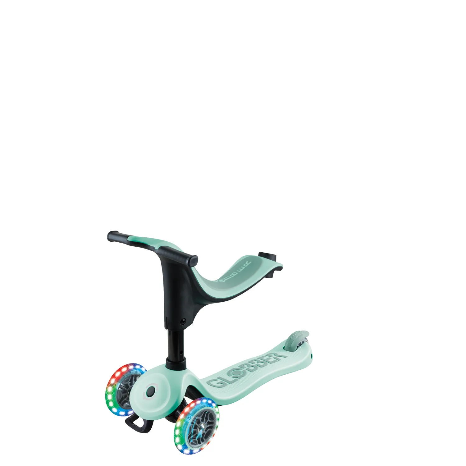 Globber Go-Up Sporty Lights 360 sparkcykel med sits LED