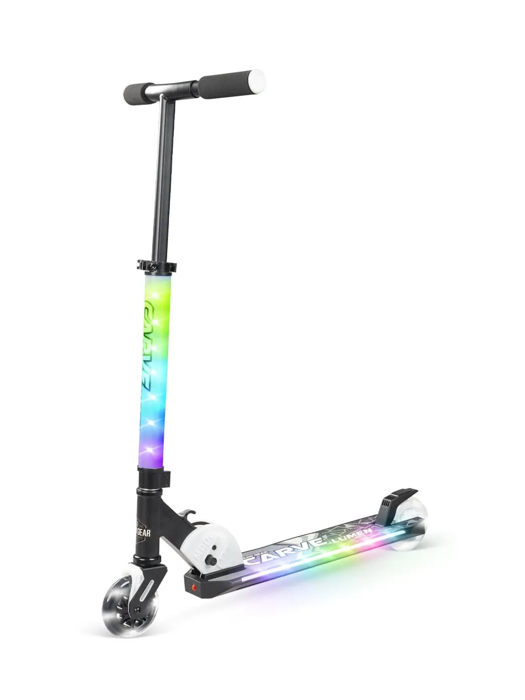 Madd Gear Carve Lumen sparkcykel med ljus hopfällbar
