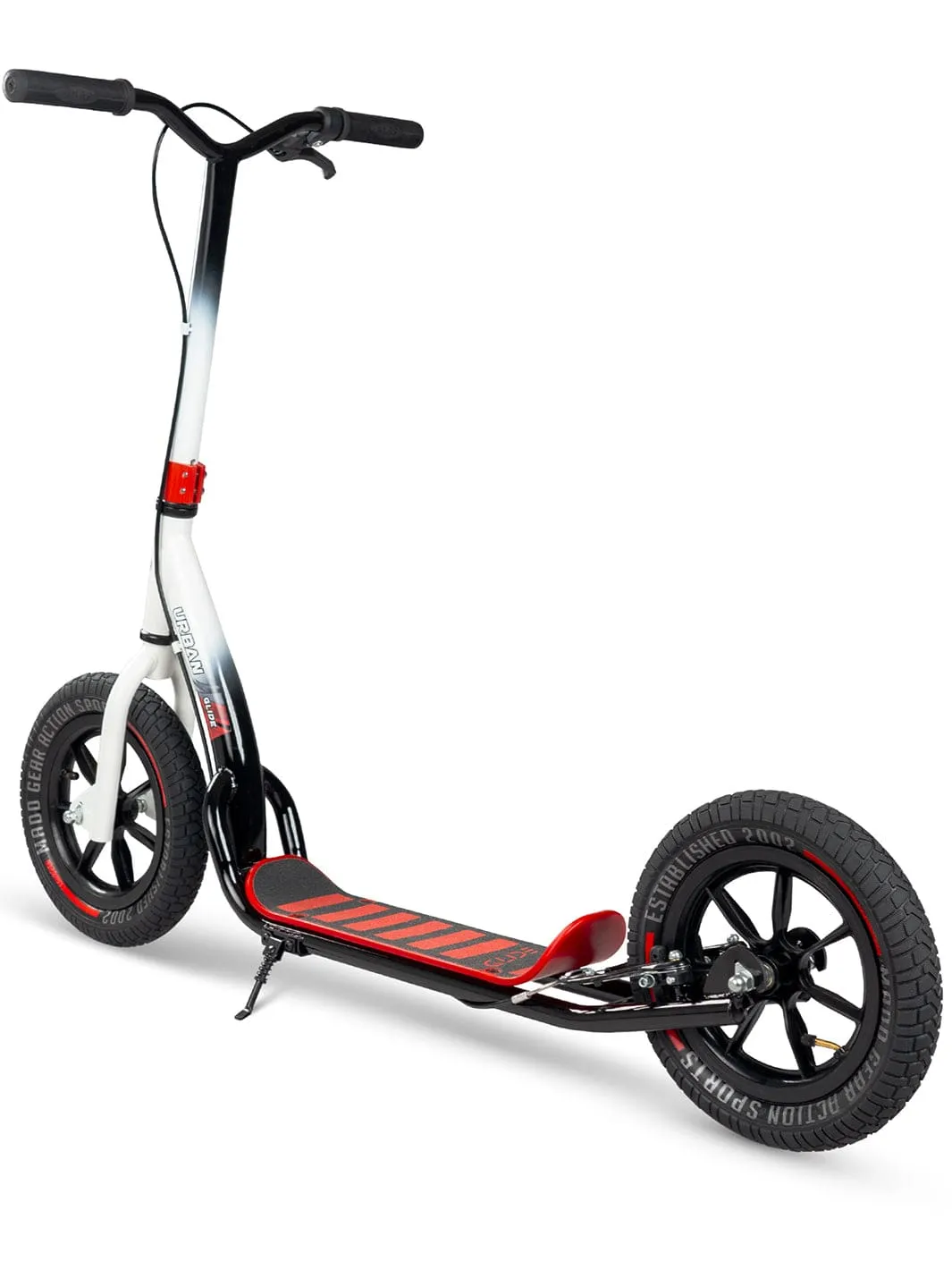 Madd Gear Urban Glide Commuter sparkcykel svart vit luftdäck