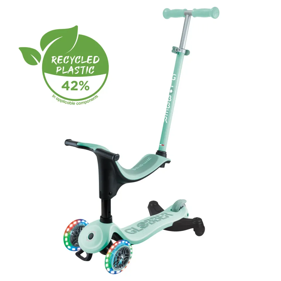 Globber Go-Up Sporty Lights 360 sparkcykel med sits LED