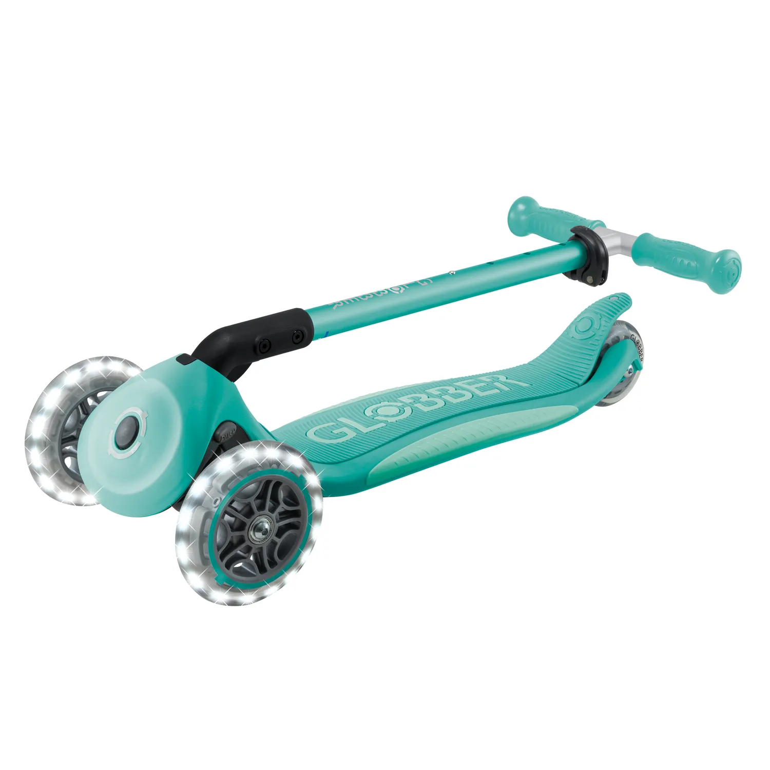 Globber Elite Lights sparkcykel barn 3-9 år lysande hjul