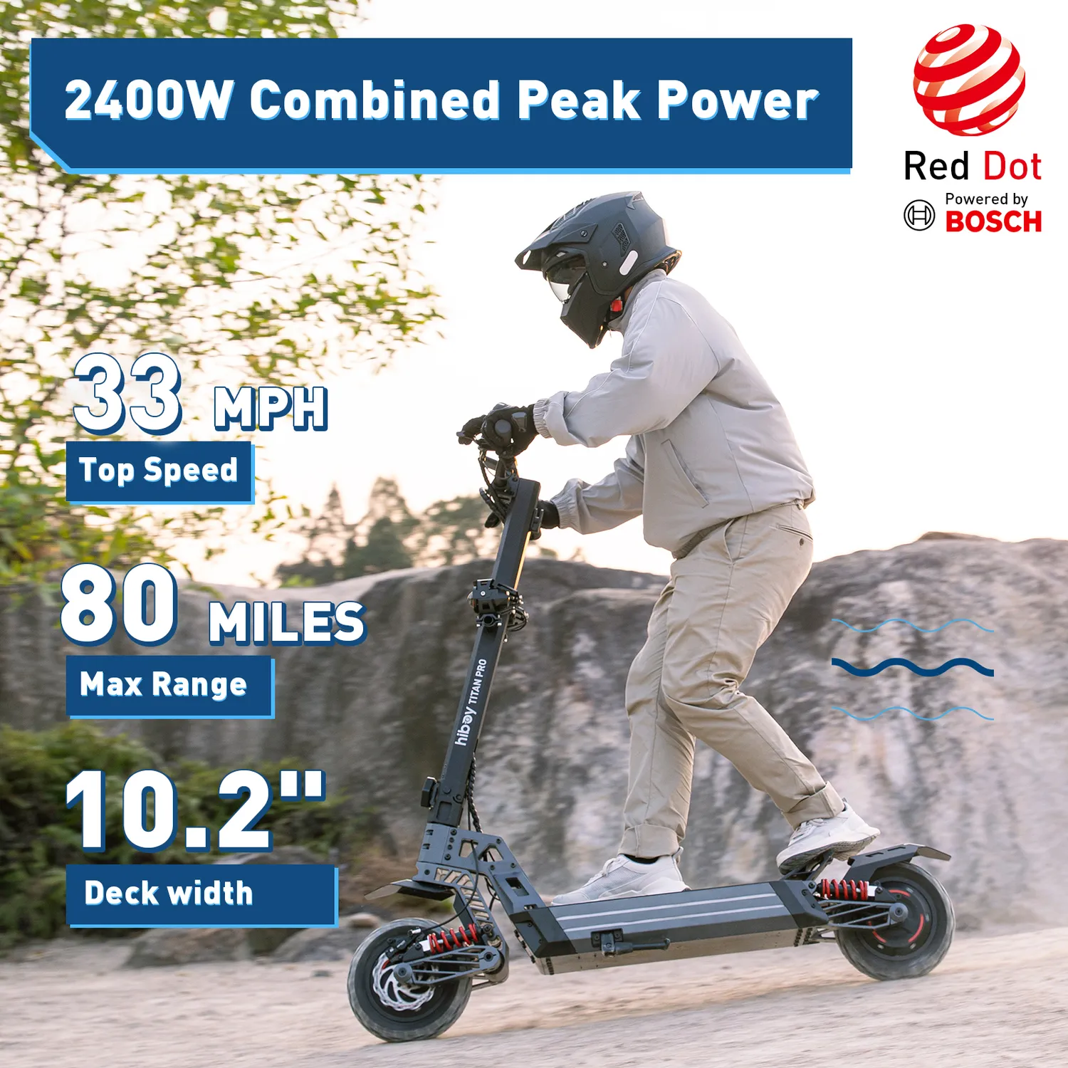 Hiboy Titan Pro elsparkcykel 2026 offroad dual-drive