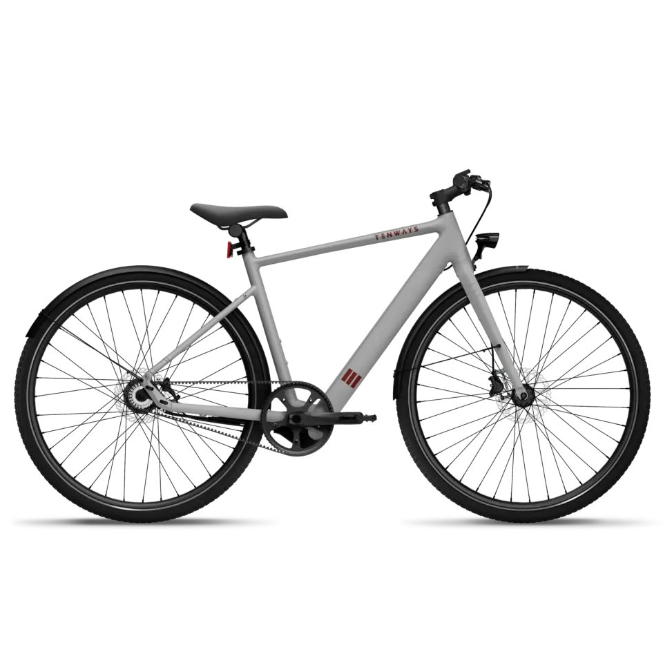 Tenways CGO600-A elcykel Ljusgrå XL remdrift