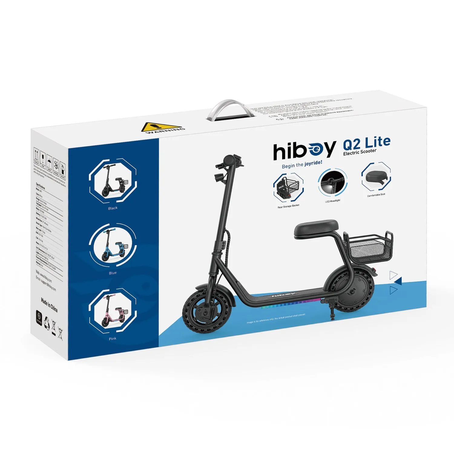 Hiboy Q2 Lite elsparkcykel barn 5-8 år svart