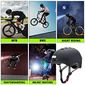 AOVO LED cykelhjälm L 58-61 cm med lampa