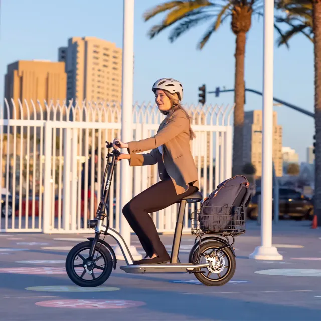 Hiboy ECOM 14 elsparkcykel silver renoverad stora hjul