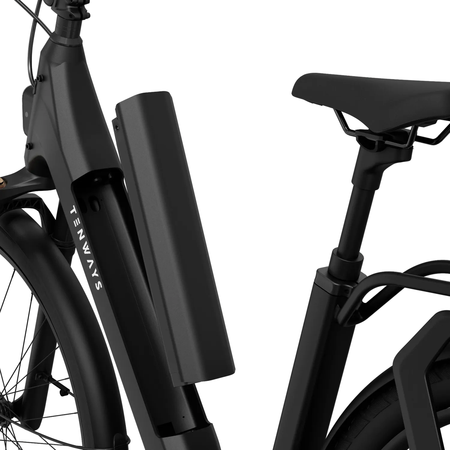 Tenways AGO T elcykelbatteri extra Midnight Black