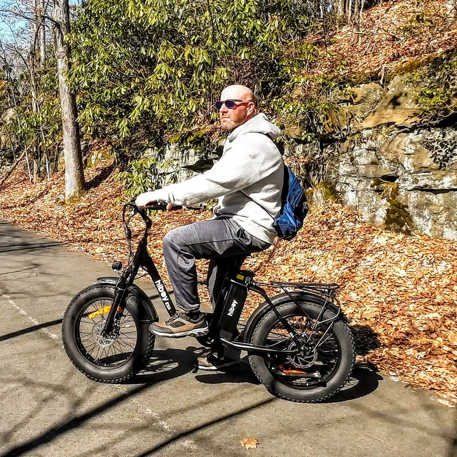 Hiboy EX6 elcykel vit ram med lågt insteg