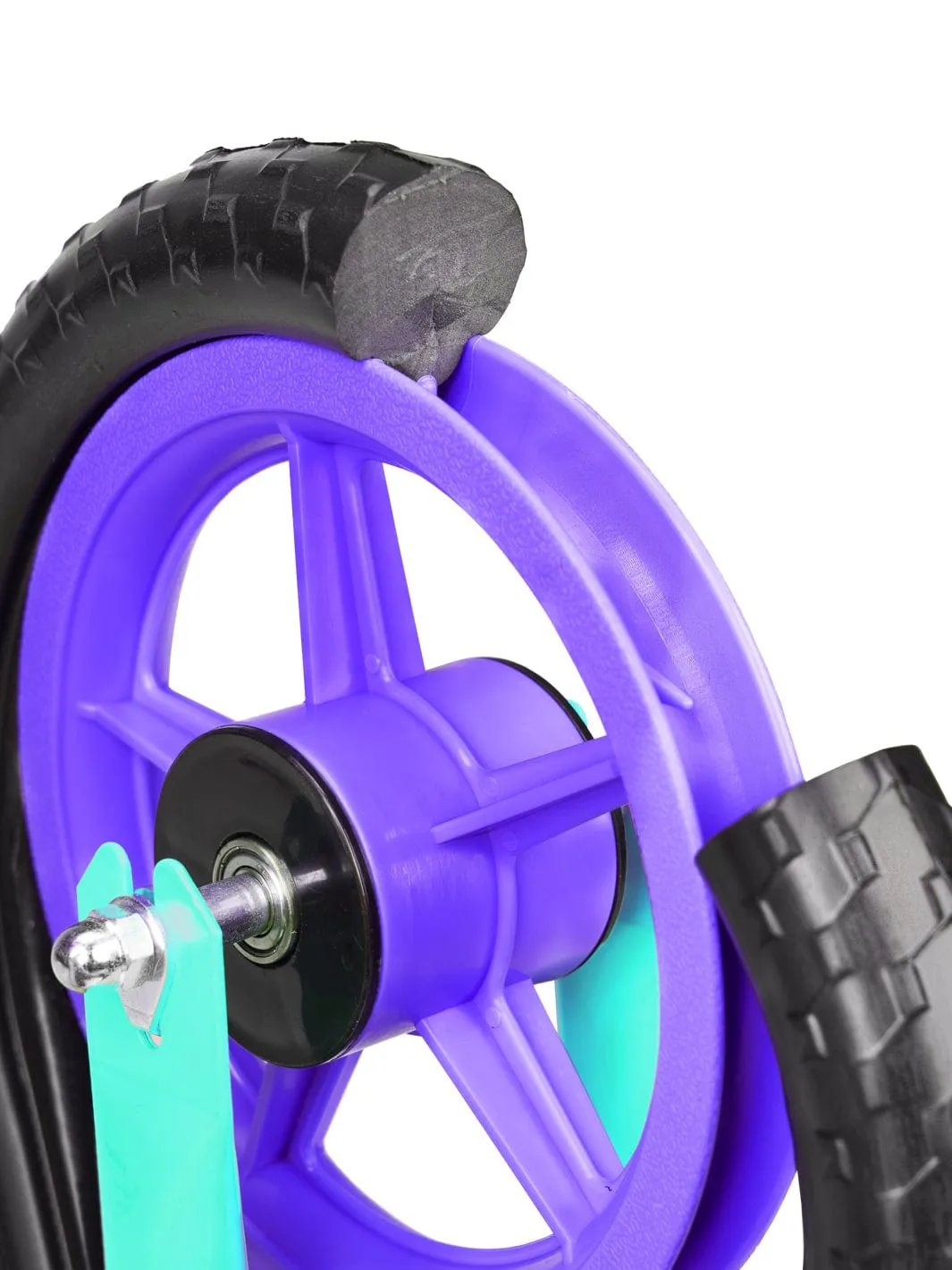 Zycom ZBike Light-Up balanscykel med hjälm turkos-lila lyshjul