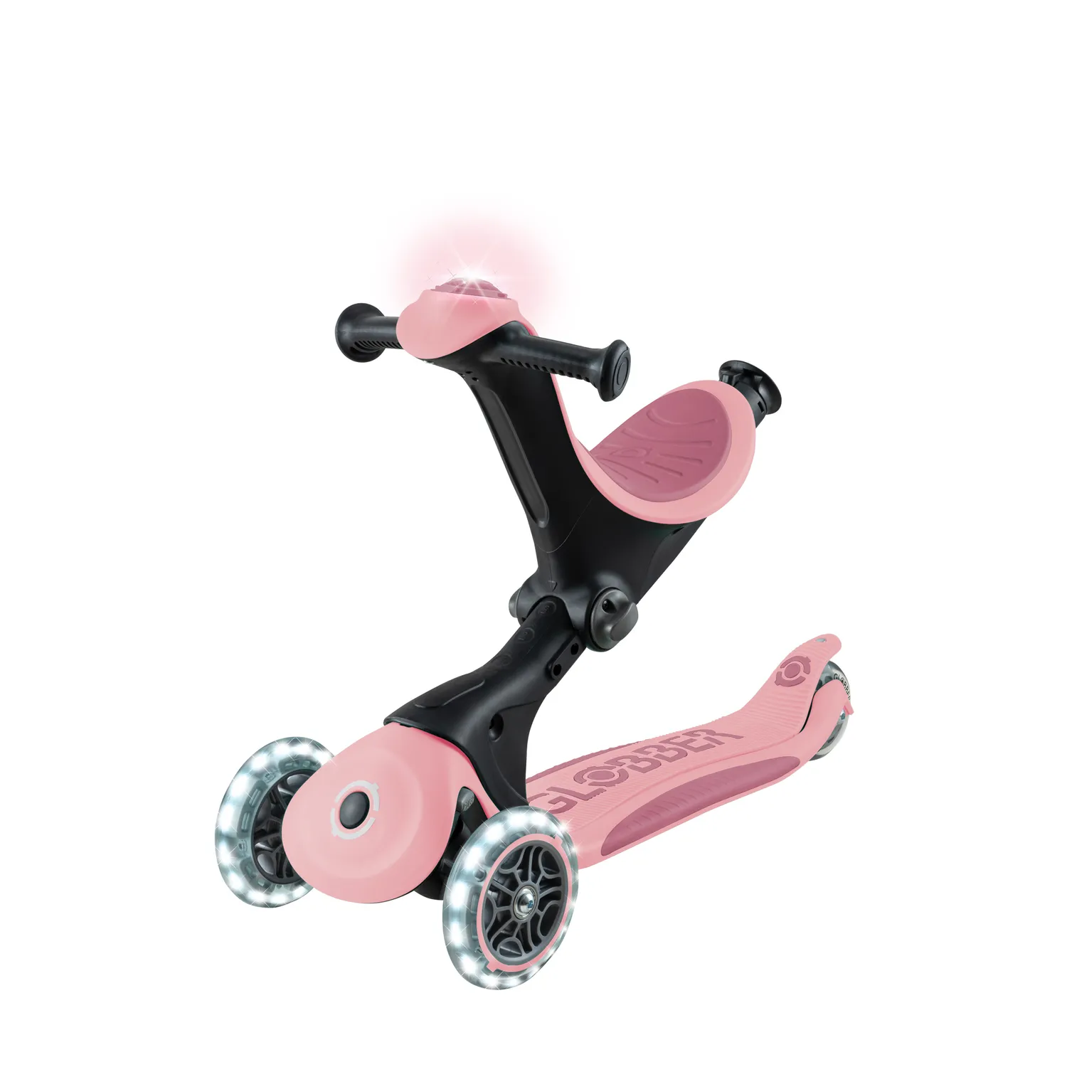 Globber Go-Up Deluxe Lights 360 sparkcykel sits