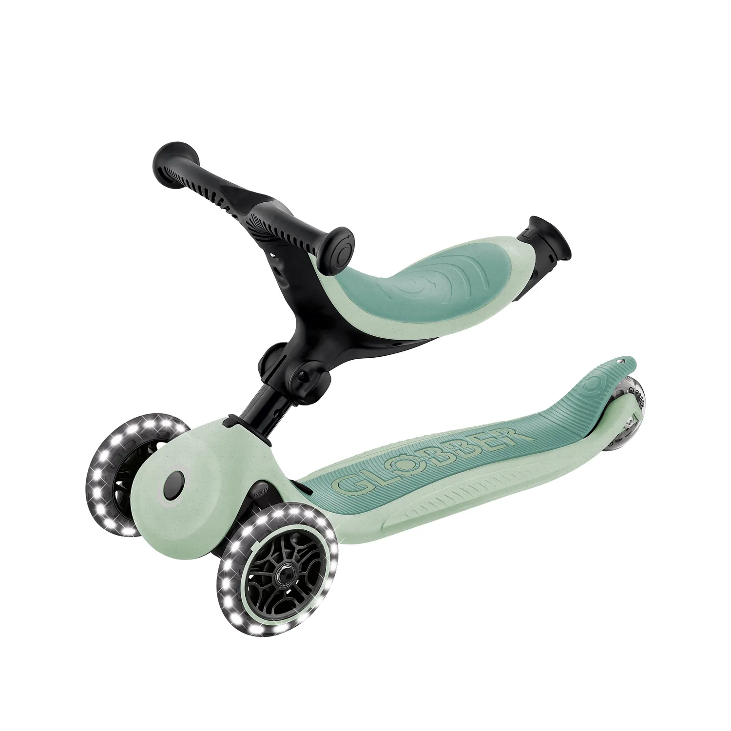 Globber Go-Up Active Lights sparkcykel sunshine