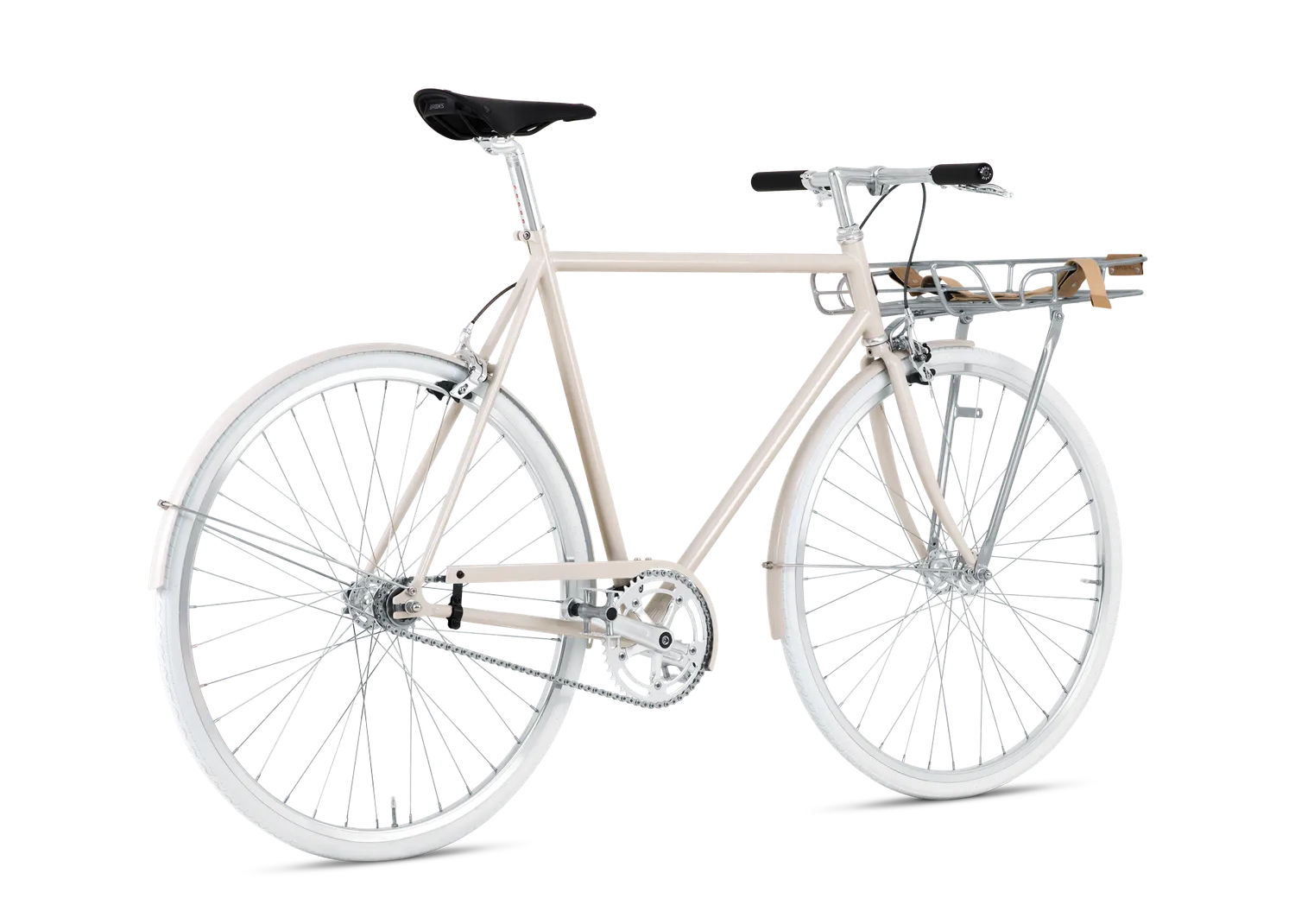 BikeID Diamond Singlespeed cykel Pale Beige kedja