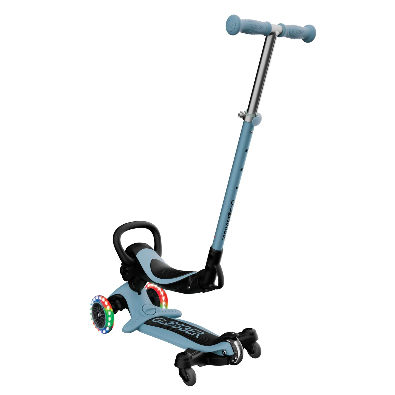 Globber Go Up Flip Lights 360 sparkcykel med sits 3-i-1
