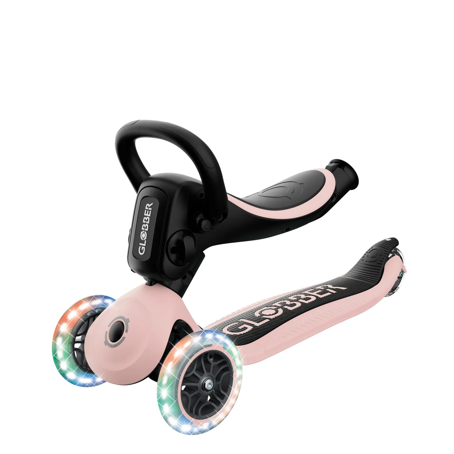 Globber GO-UP Flip Lights sparkcykel 3in1 sadel