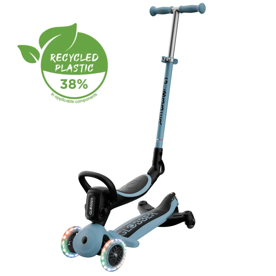 Globber Go Up Flip Lights 360 sparkcykel med sits 3-i-1