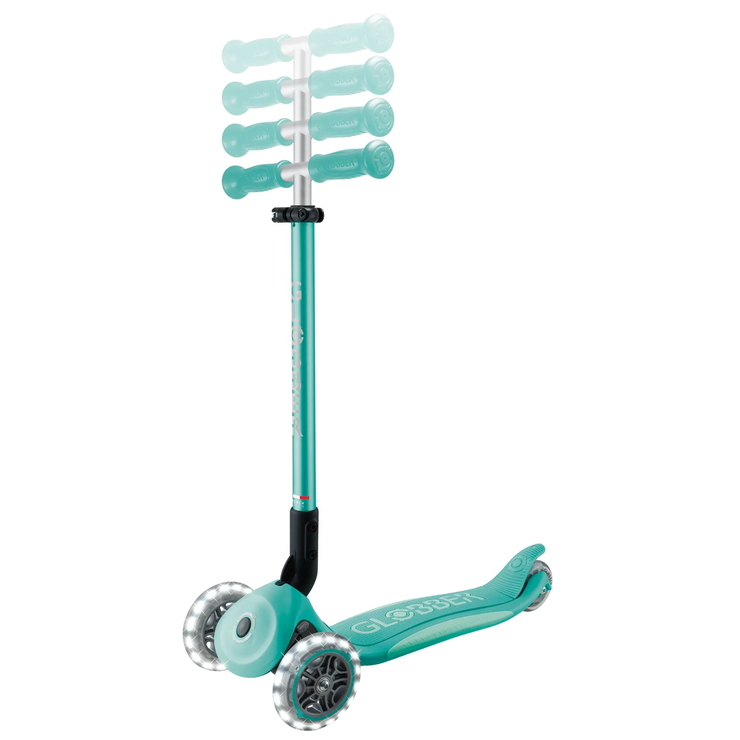 Globber Elite Lights sparkcykel barn 3-9 år lysande hjul