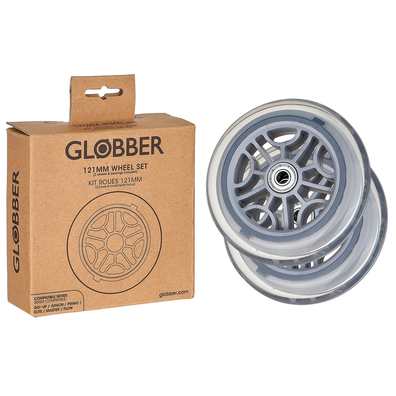 Globber 121mm hjulset sparkcykel 2-pack ABEC 9