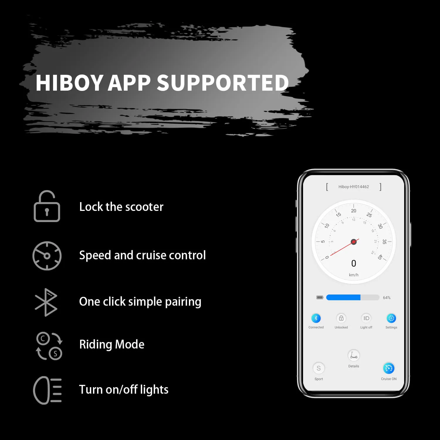 Hiboy S2 elsparkcykel basic hopfällbar