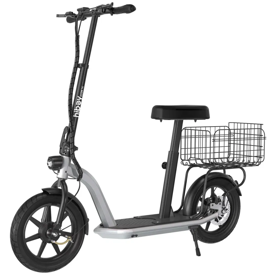 Hiboy ECOM 14 elsparkcykel sadel fettdäck