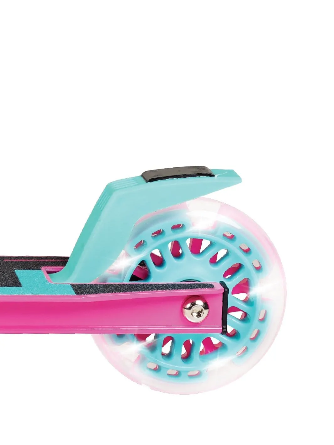 Madd Gear Rize 100 sparkcykel rosa-teal lysande hjul