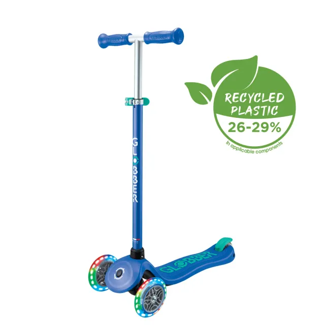 Globber Primo Plus Lights sparkcykel lysande hjul