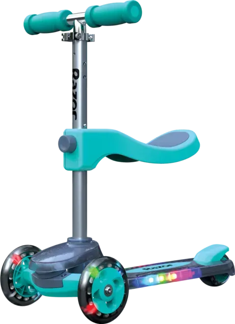 Razor Rollie DLX trehjulig sparkcykel med sits
