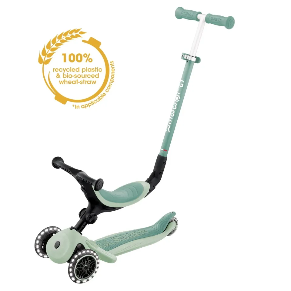 Globber Go-Up Active Lights sparkcykel sunshine
