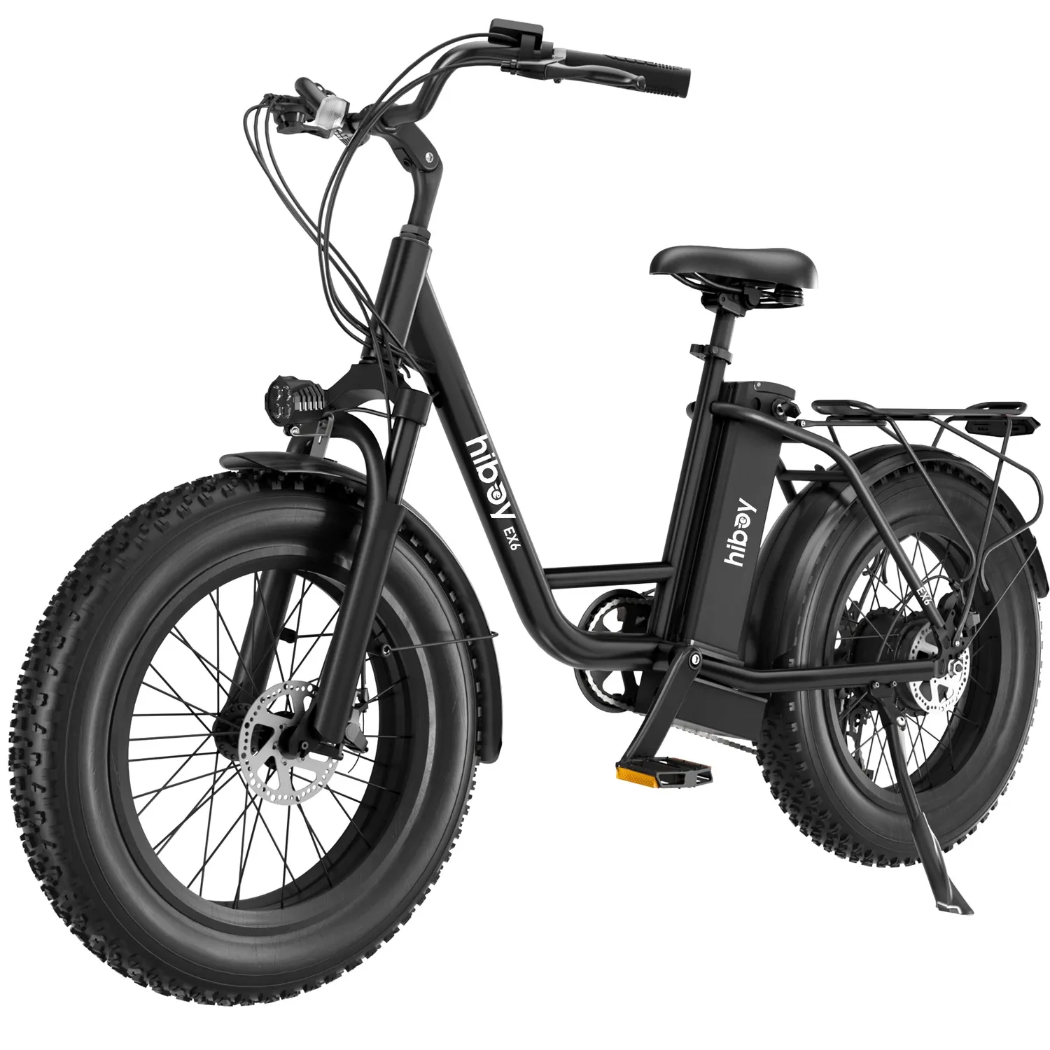 Hiboy EX6 elcykel vit ram med lågt insteg